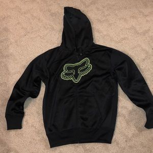 Fox Racing Hooded Zip Up Sweatshirt